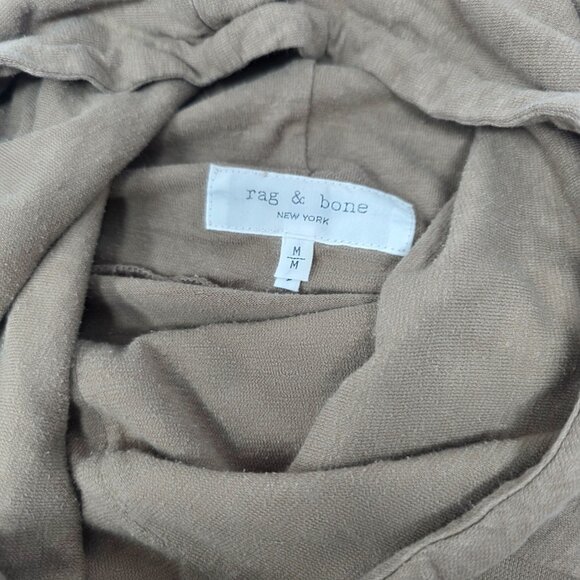 Rag & Bone Kempton Yoked Hoodie Tan Hemp Blend Men's Medium M - Picture 5 of 6